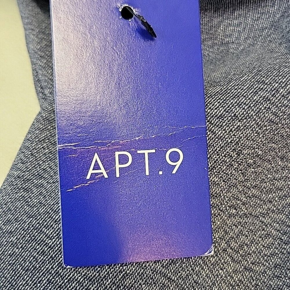 Apt 9 New Womens Jacket Size XXL Open Front Blue Heather Pockets - Picture 6 of 9